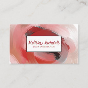 Carte De Visite Instructeur de yoga Couleur d'eau Vintage