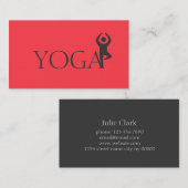 Carte De Visite Instructeur de yoga, cours (Devant / Derrière)