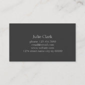 Carte De Visite Instructeur de yoga, cours (Dos)