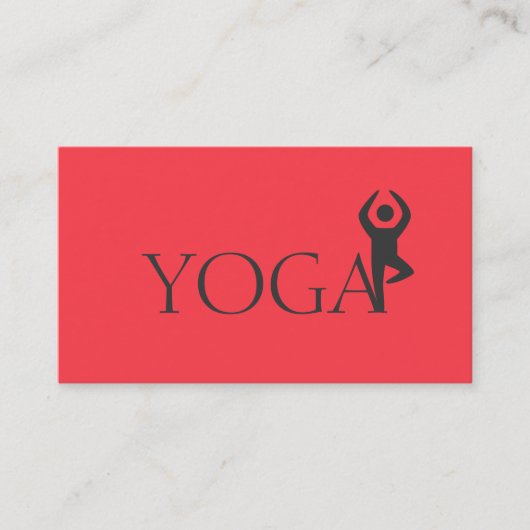 Carte De Visite Instructeur de yoga, cours (Devant)