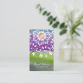 CARTE DE VISITE INSTRUCTEUR DE YOGA CUSTOMISÉ PAR LOGO DE MANDALA (Debout devant)