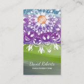 CARTE DE VISITE INSTRUCTEUR DE YOGA CUSTOMISÉ PAR LOGO DE MANDALA (Devant)