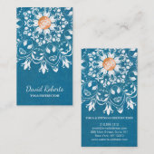 CARTE DE VISITE INSTRUCTEUR DE YOGA CUSTOMISÉ PAR LOGO DE MANDALA (Devant / Derrière)