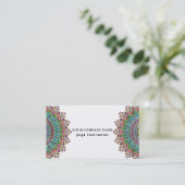 CARTE DE VISITE INSTRUCTEUR DE YOGA CUSTOMISÉ PAR LOGO DE MANDALA (Debout devant)