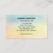 Carte De Visite Instructeur de Yoga d'aquarelle de l'arbre de vie (Dos)