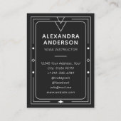 Carte De Visite Instructeur de Yoga de lune de croissant céleste g (Dos)