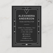 Carte De Visite Instructeur de Yoga de lune de croissant céleste g (Dos)