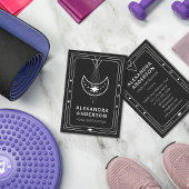 Carte De Visite Instructeur de Yoga de lune de croissant céleste g