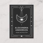 Carte De Visite Instructeur de Yoga de lune de croissant céleste g (Devant)