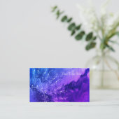 Carte De Visite Instructeur de Yoga de Mandala Clouds bleu violet (Debout devant)