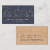 Carte De Visite Instructeur de Yoga de marine namaste entraîneur d (Devant / Derrière)