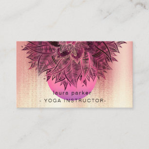 Carte De Visite Instructeur de yoga de massage de boho de Mandala 