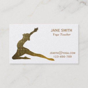 Carte De Visite Instructeur de yoga de professeur de yoga élégan