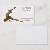 Carte De Visite Instructeur de yoga de professeur de yoga élégant (Devant / Derrière)