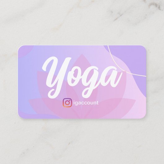 Carte De Visite Instructeur de yoga de santé holistique (Dos)