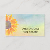 Carte De Visite Instructeur de Yoga de tournesol (Devant)