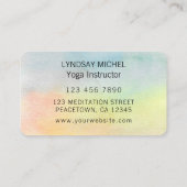 Carte De Visite Instructeur de Yoga de tournesol (Dos)