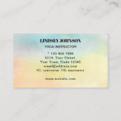 Carte de visite instructeur de Yoga de tournesol d (Dos)