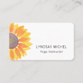 Carte de visite instructeur de Yoga de tournesol m (Devant)