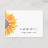 Carte de visite instructeur de Yoga de tournesol m (Devant)