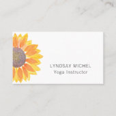 Carte de visite instructeur de Yoga de tournesol m (Devant)