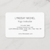 Carte De Visite Instructeur de Yoga de tournesol moderne (Dos)