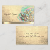 Carte De Visite Instructeur de Yoga d'encre holographique Lotus Fl (Devant / Derrière)