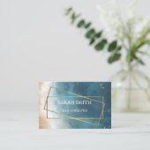 Carte De Visite Instructeur de Yoga d'or simple et élégant (Debout devant)