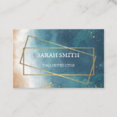 Carte De Visite Instructeur de Yoga d'or simple et élégant (Devant)