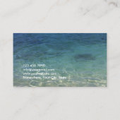 Carte De Visite Instructeur de yoga Elegant Océan Bleu (Dos)
