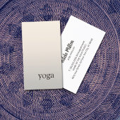 Carte De Visite Instructeur de Yoga en métal Faux minimal