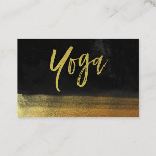 Carte De Visite *~* Instructeur de yoga Enseignant Black Gold Mode