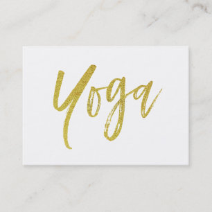 Carte De Visite *~* Instructeur de yoga Enseignant d'or moderne Bl