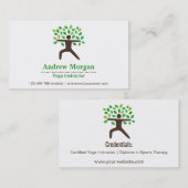 Carte De Visite Instructeur de yoga et de bien-être moderne et pro (Devant / Derrière)