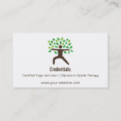 Carte De Visite Instructeur de yoga et de bien-être moderne et pro (Dos)