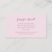 Carte De Visite Instructeur de yoga Fleurs de cerisiers roses (Dos)