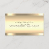 Carte De Visite Instructeur de Yoga Gold Lotus Gold Stripes (Dos)