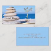 Carte De Visite Instructeur de Yoga Gold Tree femmes Pierres Silho (Devant / Derrière)