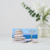 Carte De Visite Instructeur de Yoga Gold Tree femmes Pierres Silho (Debout devant)