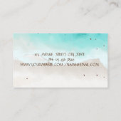 Carte De Visite Instructeur de Yoga Gold Tree femmes Silhouette (Dos)