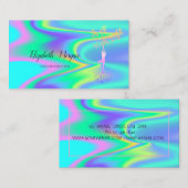 Carte De Visite Instructeur de yoga holographique, Silhouette des  (Devant / Derrière)