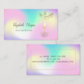 Carte De Visite Instructeur de yoga holographique, Silhouette des  (Devant / Derrière)