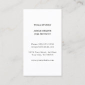 Carte De Visite Instructeur de Yoga Jaune Noir de Texture Simple M (Dos)