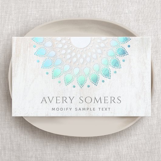 Carte De Visite Instructeur de yoga Lotus Flower