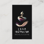 Carte De Visite Instructeur de Yoga Lotus Méditation Pose Brosse (Devant)