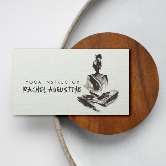 Carte De Visite Instructeur de Yoga Lotus Méditation Pose Brosse