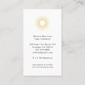 Carte De Visite Instructeur de Yoga Lotus Pose bleu vert (Dos)