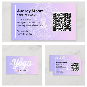 Carte De Visite Instructeur de yoga Mandala