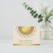 Carte De Visite Instructeur de Yoga Mandala Classique Lotus Floral (Debout devant)