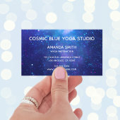 Carte De Visite Instructeur de Yoga Mandala Galactic Aqua Blue